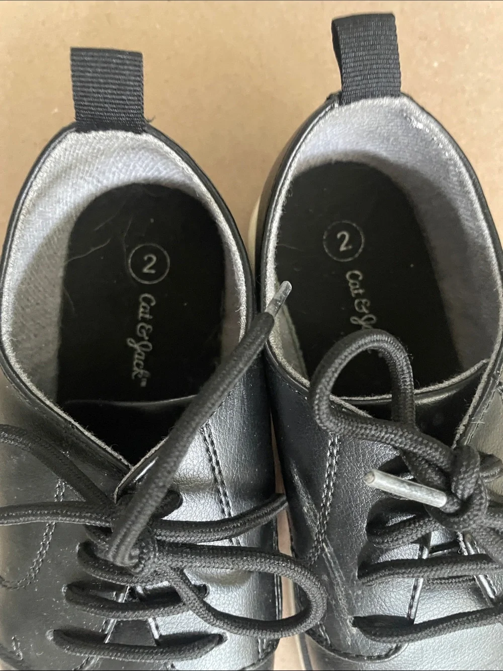 Cat & Jack Black Lace-Up Oxford Sneakers